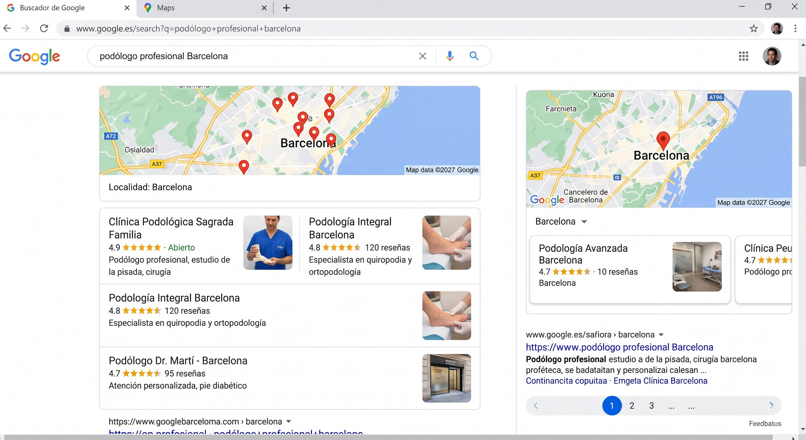 SEO Local para Clinica de pogologia
